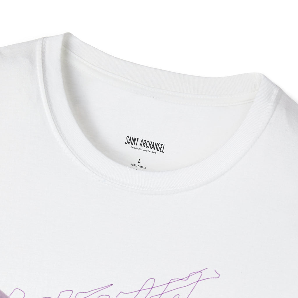 Archangel Angel T‑Shirt — Gothic Purple Statue Graphic Tee