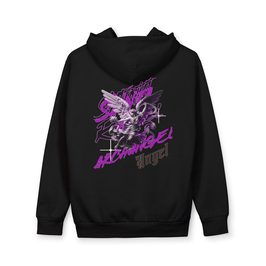 Angel Graphic Hoodie — Retro Purple Streetwear Pullover