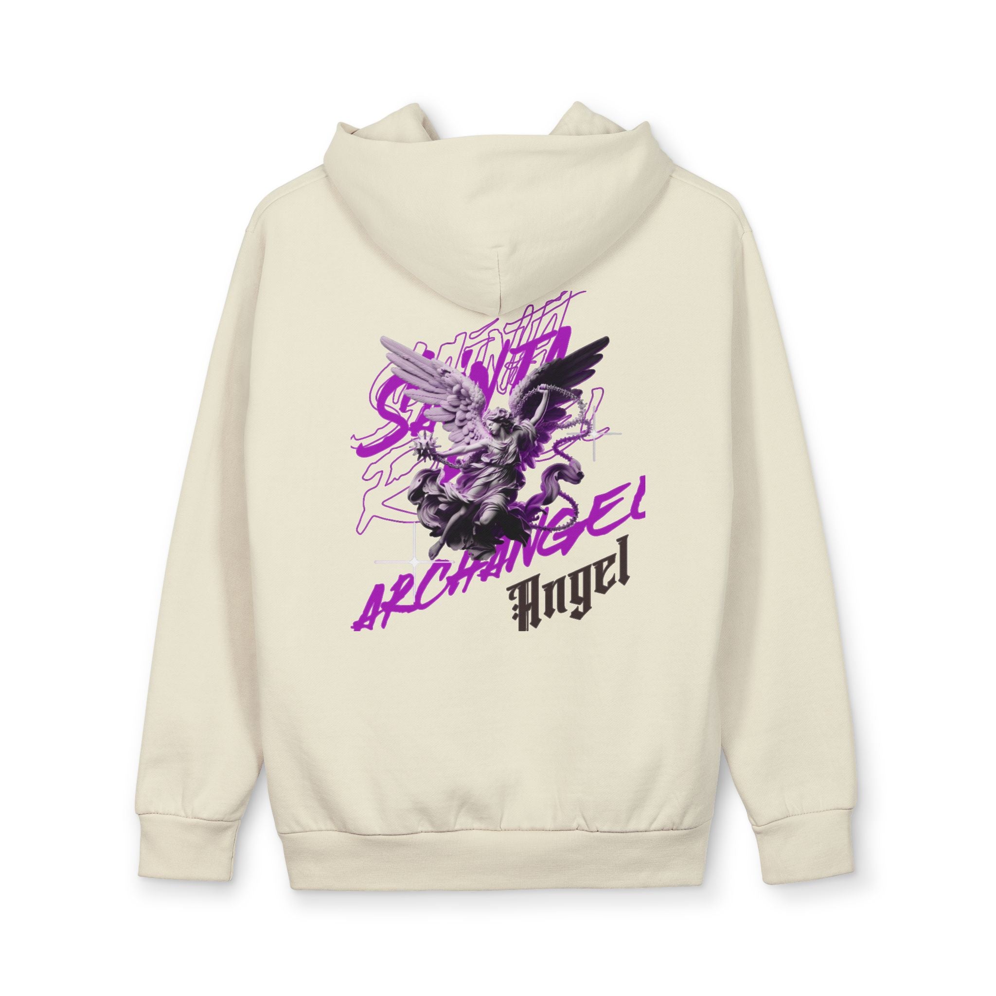 Angel Graphic Hoodie — Retro Purple Streetwear Pullover