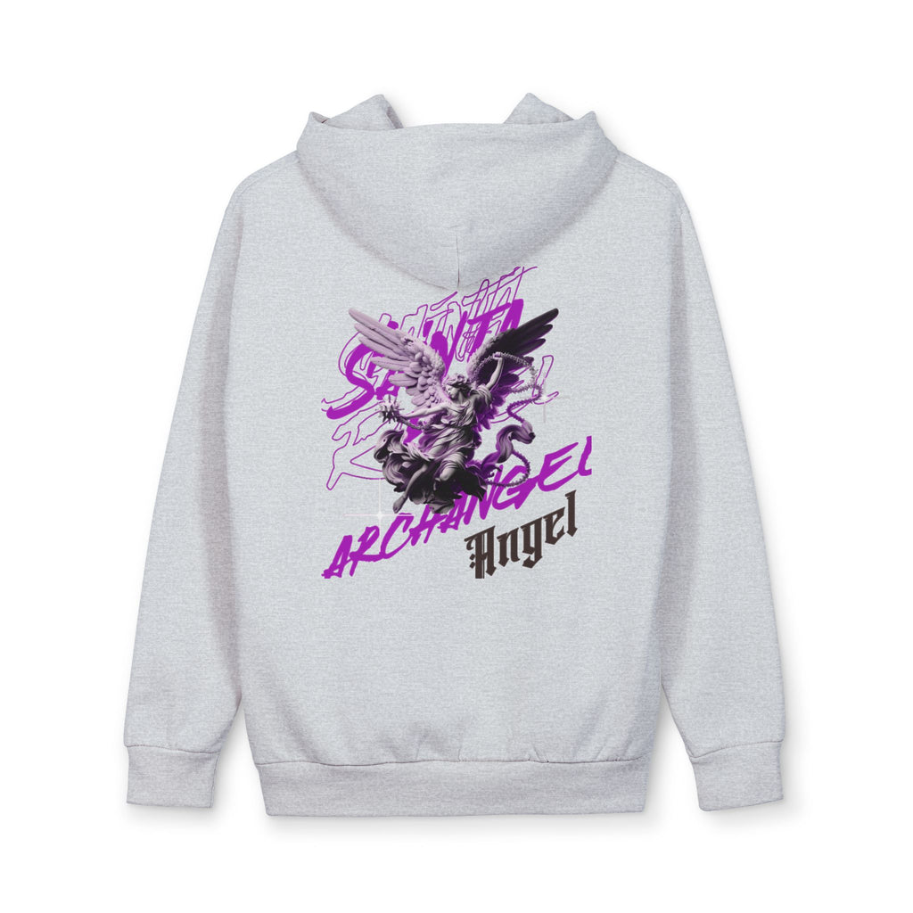 Angel Graphic Hoodie — Retro Purple Streetwear Pullover